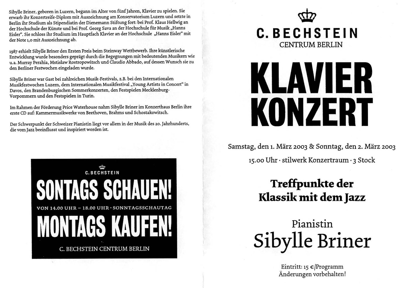 Klavierabend Becjstein