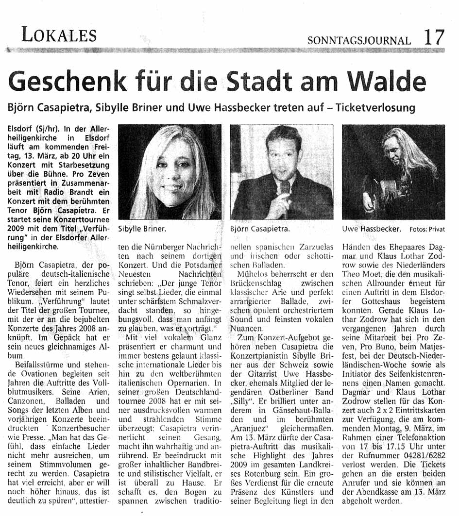 Sonntagsjournal Elsdorf