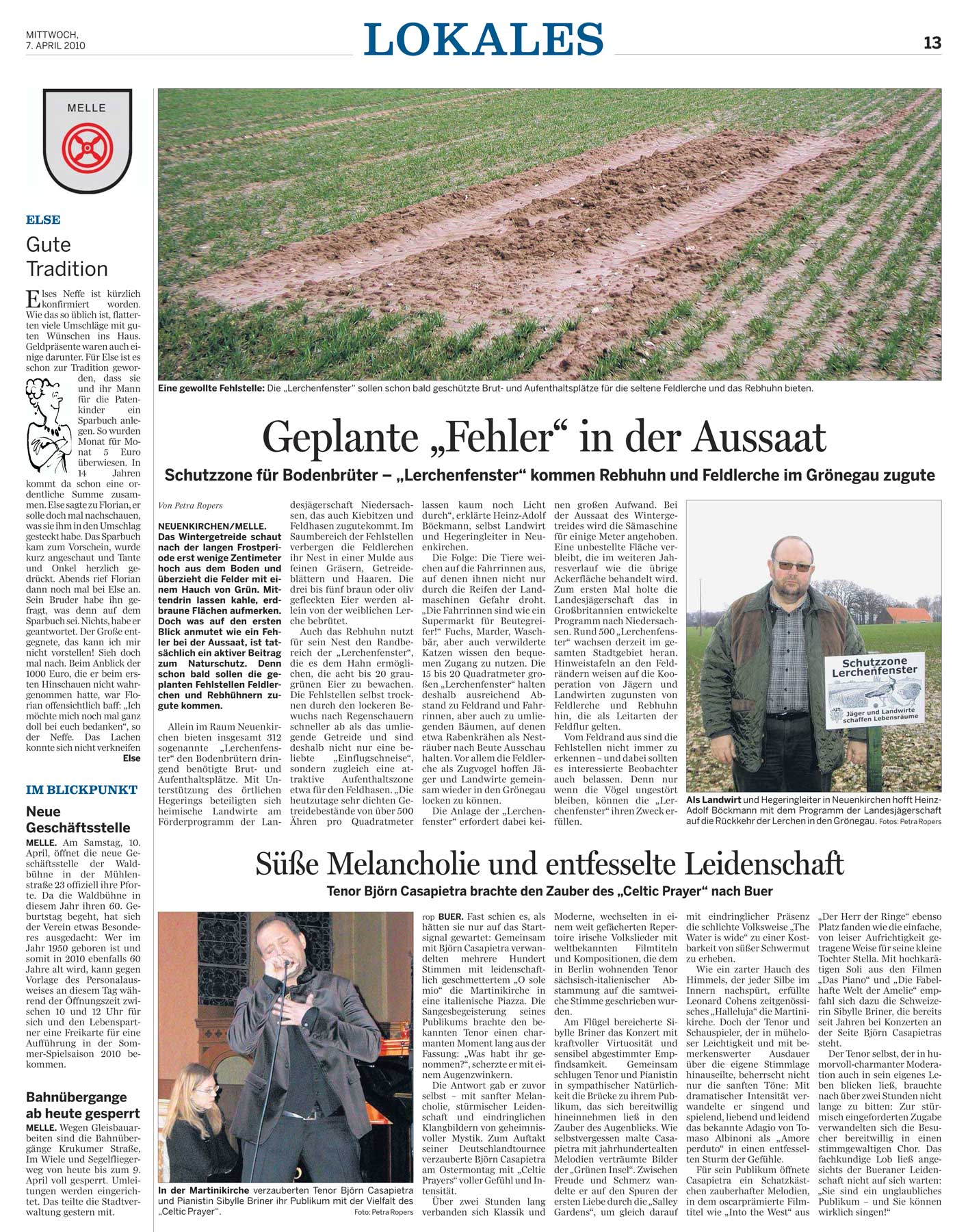 Sibylle Briner in der Neuen Osnabr&uuml;cker Zeitung