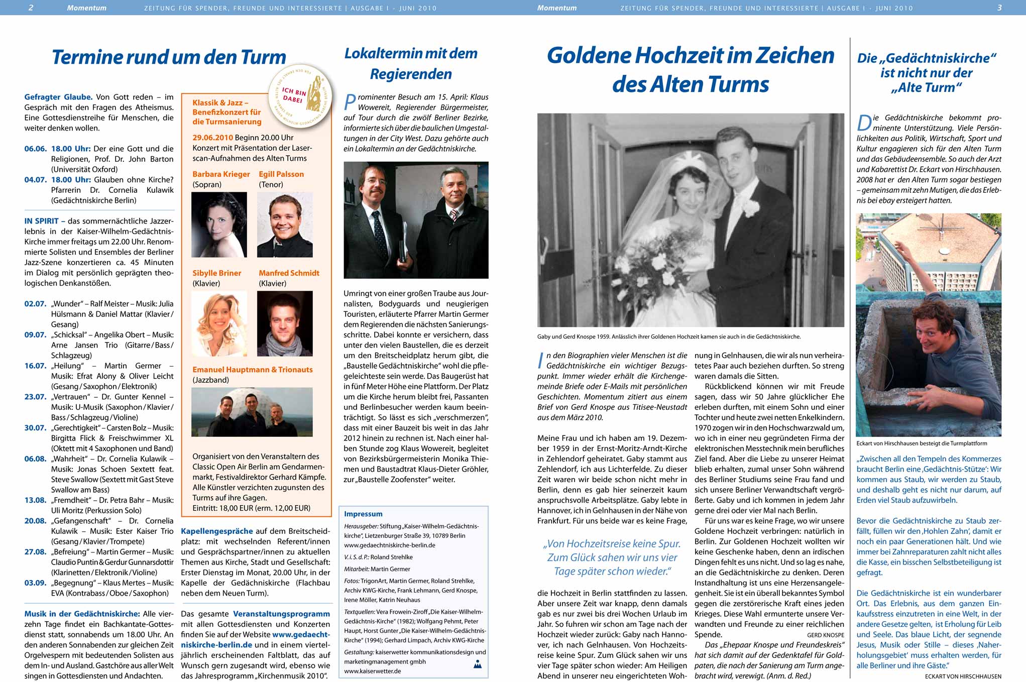 Spendenzeitschrift Ged&auml;chtniskirche