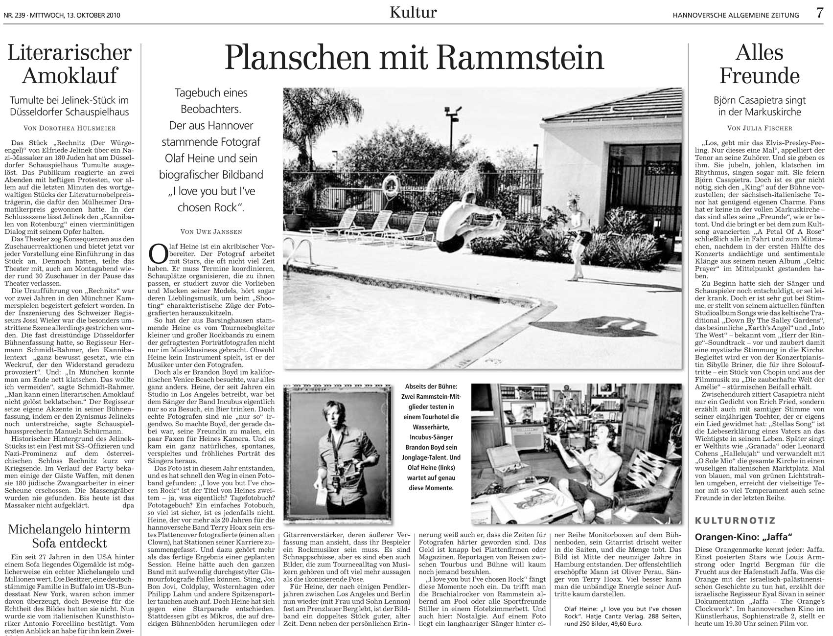 Sibylle Briner in der Hannoverschen Allgemeinen Zeitung