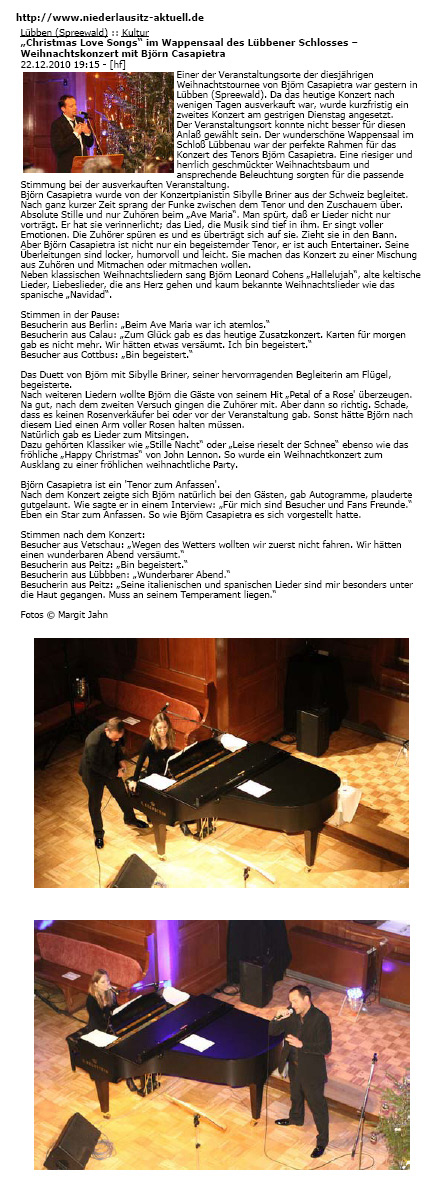 Sibylle Briner im Web bei Niederlausitz aktuell