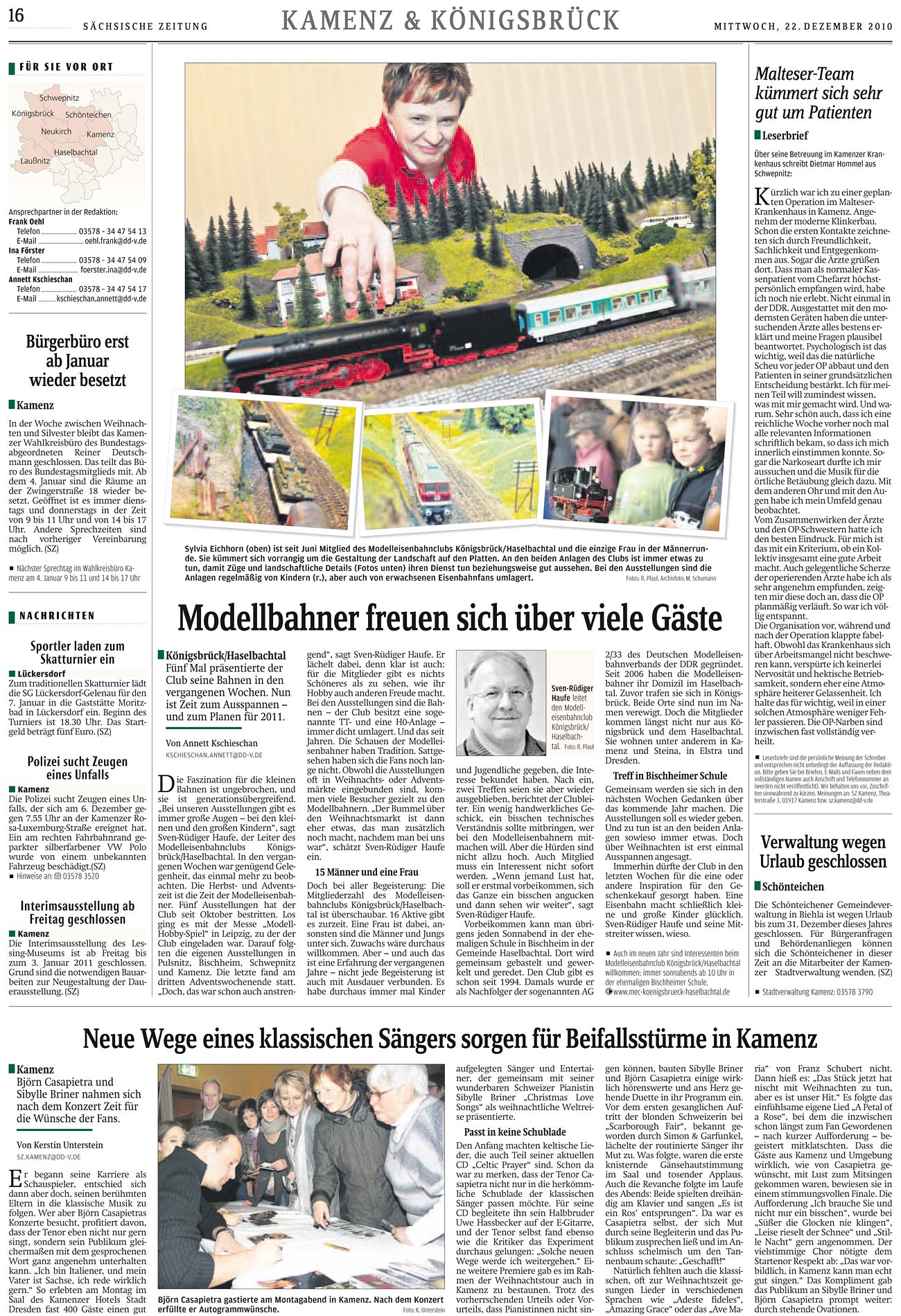 Sibylle Briner in der S&auml;chsischen Zeitung